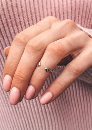 Каблучка без вставок Срібло 925° (родій) 81640