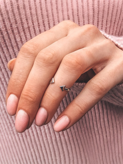 Каблучка без вставок Срібло 925° (родій) 81640