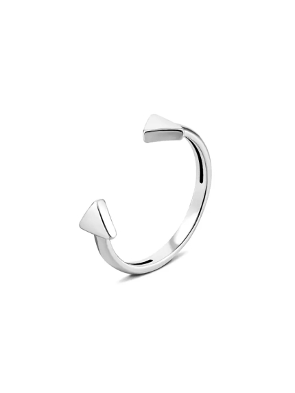 Каблучка без вставок Срібло 925° (родій) 81640