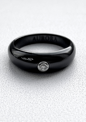 Каблучка Кераміка фіаніт срібло 925°/ ювелірна кераміка с1023ч