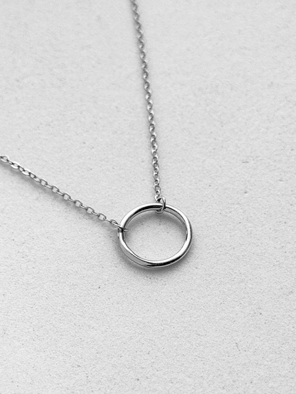 Кольє без вставок Срібло 925° (родій) 0635