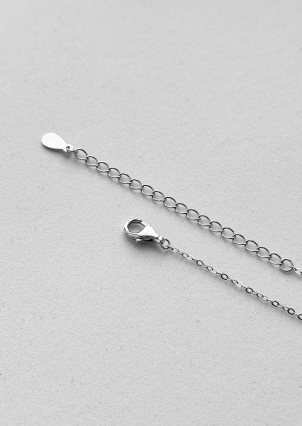 Кольє без вставок Срібло 925° (родій) 0635