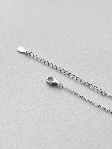 Кольє без вставок Срібло 925° (родій) 0635