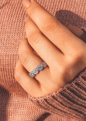 Каблучка фіаніт Срібло 925° (родій) 25251