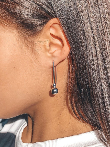 Earrings without inserts Silver 925° (rhodium) 1-8145.0.2