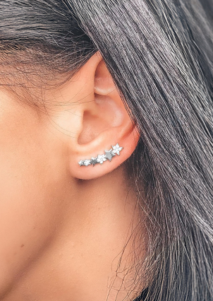 Сережки фіаніт Срібло 925° (родій) с2ф/1447