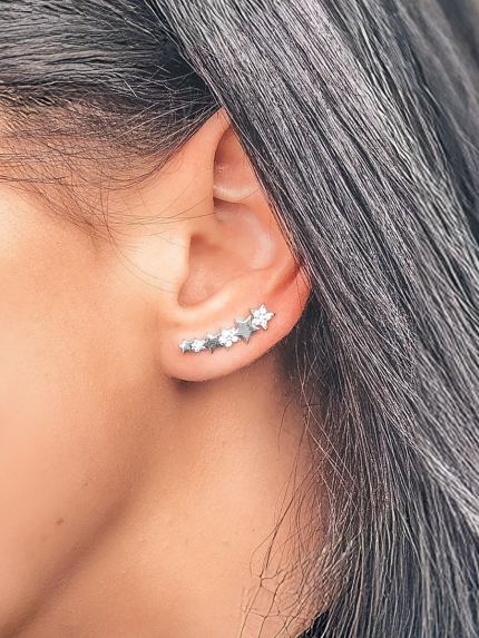 Kolczyki cyjanitowe Srebro 925° (rod) s2f/1447