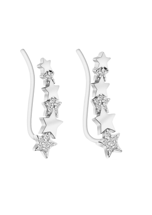 Сережки фіаніт Срібло 925° (родій) с2ф/1447