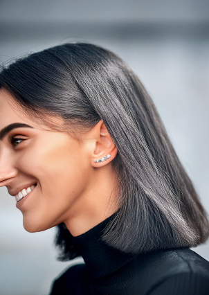 Сережки фіаніт Срібло 925° (родій) с2ф/1447