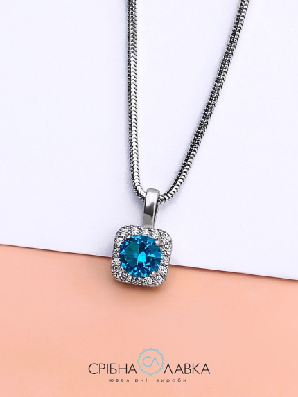 Підвіс фіаніт Срібло 925° (родій) 89014s