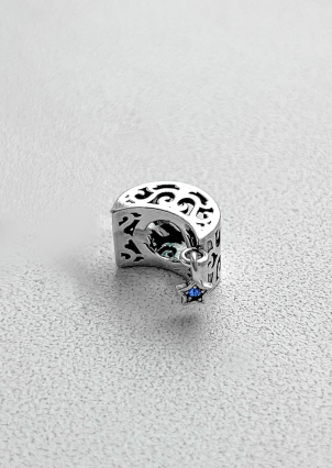 Підвіс Намистина фіаніт Срібло 925° (оксидоване) 84749с