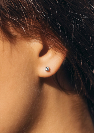 Сережки фіаніт Срібло 925° (родій) 72128