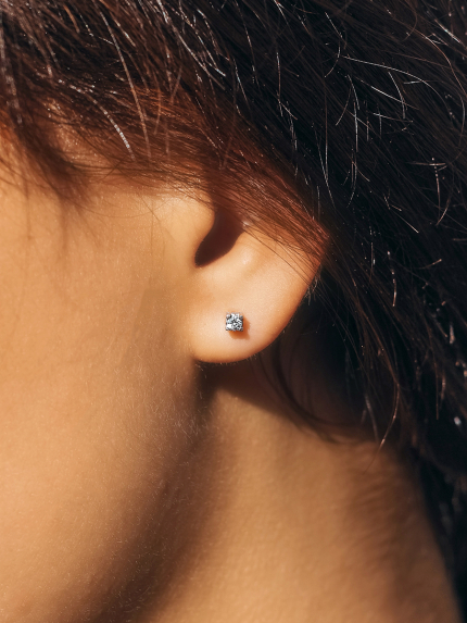 Сережки фіаніт Срібло 925° (родій) 72128