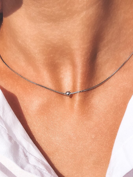 Кольє без вставок Срібло 925° (родій) 5.0011.1172.33