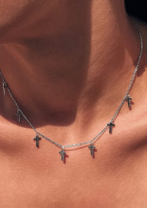 Кольє без вставок Срібло 925° (родій) 50011117933