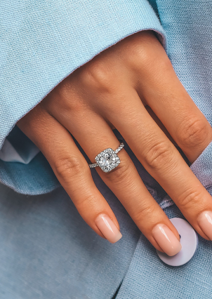 Каблучка фіаніт Срібло 925° (родій) 81088