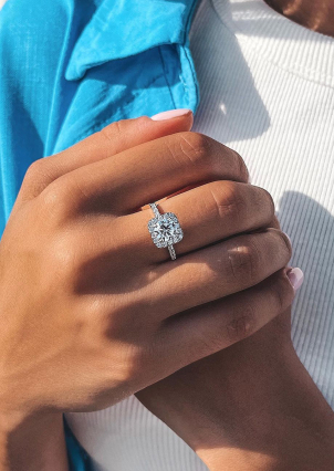 Каблучка фіаніт Срібло 925° (родій) 81088