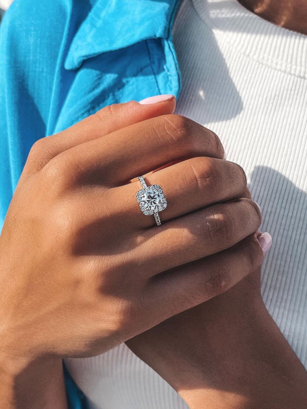 Каблучка фіаніт Срібло 925° (родій) 81088