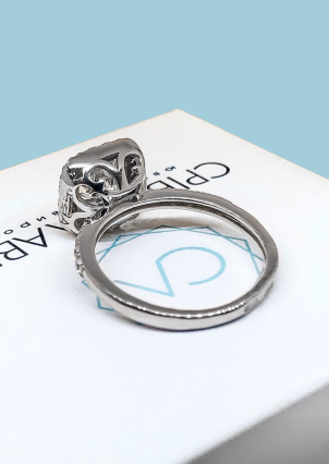 Каблучка фіаніт Срібло 925° (родій) 81088