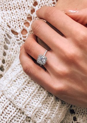 Каблучка фіаніт Срібло 925° (родій) 81088