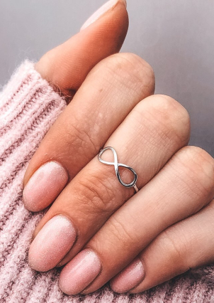 Каблучка без вставок Срібло 925° (родій) c00267