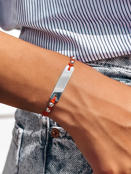 Браслет без вставок Срібло 925° (родій) 75136