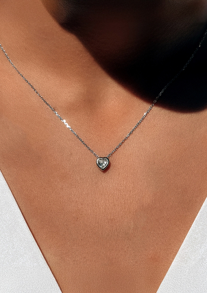 Кольє фіаніт Срібло 925° (родій) кл2ф/417