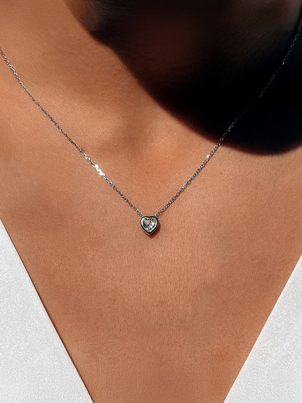 Кольє фіаніт Срібло 925° (родій) кл2ф/417