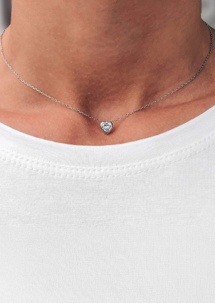 Кольє фіаніт Срібло 925° (родій) кл2ф/417