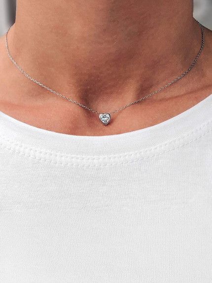 Кольє фіаніт Срібло 925° (родій) кл2ф/417