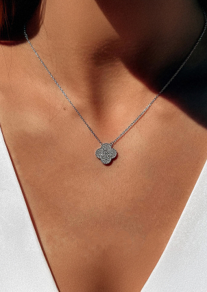 Кольє фіаніт Срібло 925° (родій) кл2ф/3003