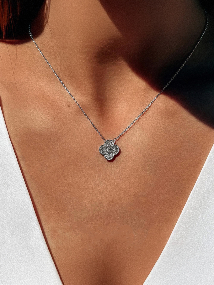 Кольє фіаніт Срібло 925° (родій) кл2ф/3003