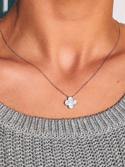 Кольє фіаніт Срібло 925° (родій) кл2ф/3003