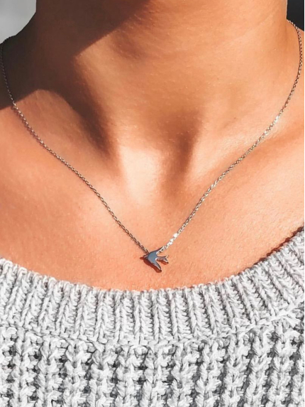 Кольє без вставок Срібло 925° (родій) клк2/3000