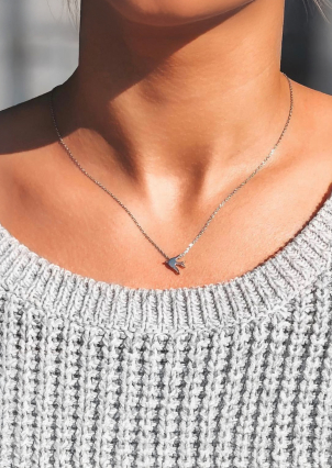 Кольє без вставок Срібло 925° (родій) клк2/3000