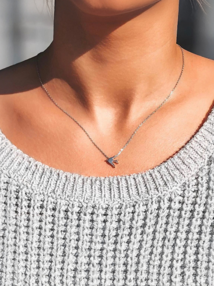 Кольє без вставок Срібло 925° (родій) клк2/3000