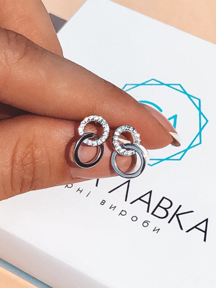 Cyanite earrings Silver 925° (rhodium) s2f/1370