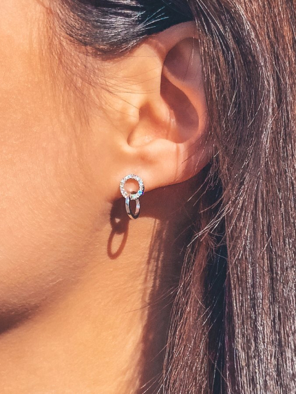 Cyanite earrings Silver 925° (rhodium) s2f/1370