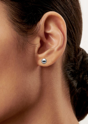 Сережки без вставок Срібло 925° (родій) с2/1201