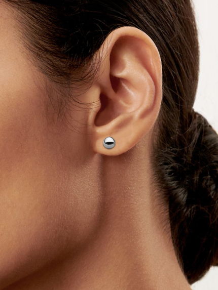 Сережки без вставок Срібло 925° (родій) с2/1201