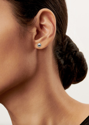 Сережки без вставок Срібло 925° (родій) с2/1201