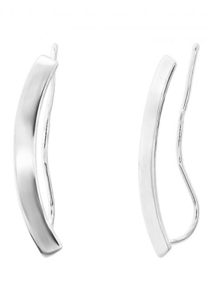 Сережки без вставок Срібло 925° (родій) с2/1219