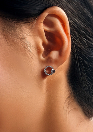 Сережки фіаніт Срібло 925° (родій) с2ф/1075