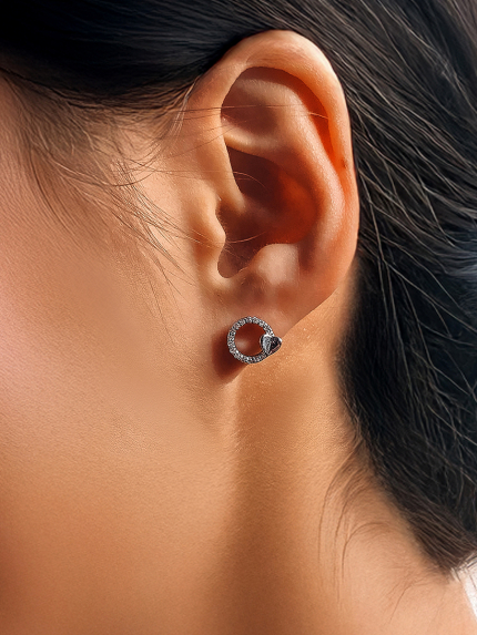 Сережки фіаніт Срібло 925° (родій) с2ф/1075