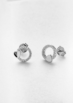 Сережки фіаніт Срібло 925° (родій) с2ф/1075