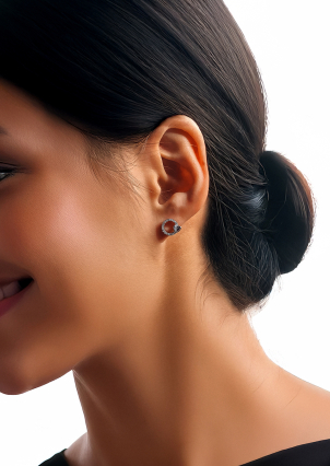 Сережки фіаніт Срібло 925° (родій) с2ф/1075