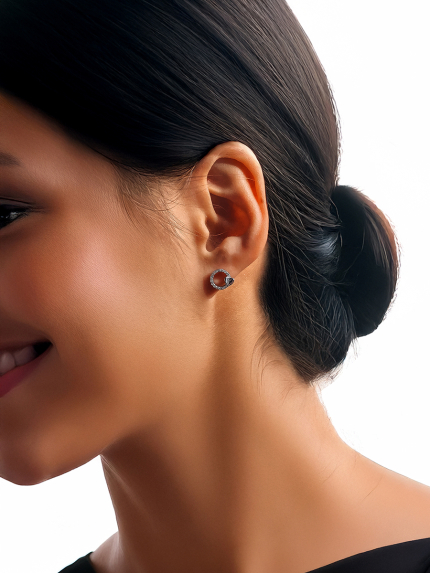 Сережки фіаніт Срібло 925° (родій) с2ф/1075