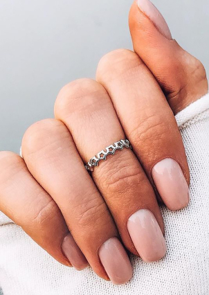 Каблучка без вставок Срібло 925° (родій) к2/1056