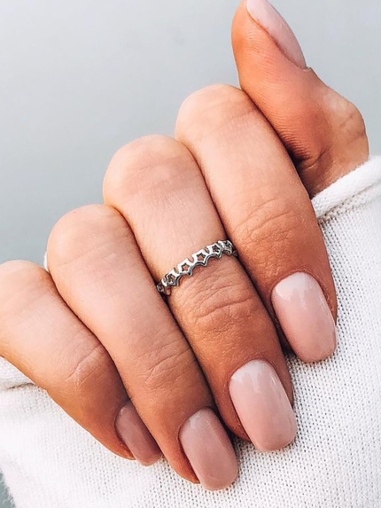 Каблучка без вставок Срібло 925° (родій) к2/1056