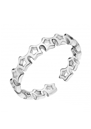 Каблучка без вставок Срібло 925° (родій) к2/1056